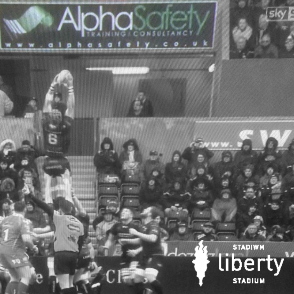 Alpha Advertising at Liberty Stadium makes first TV Appearance!